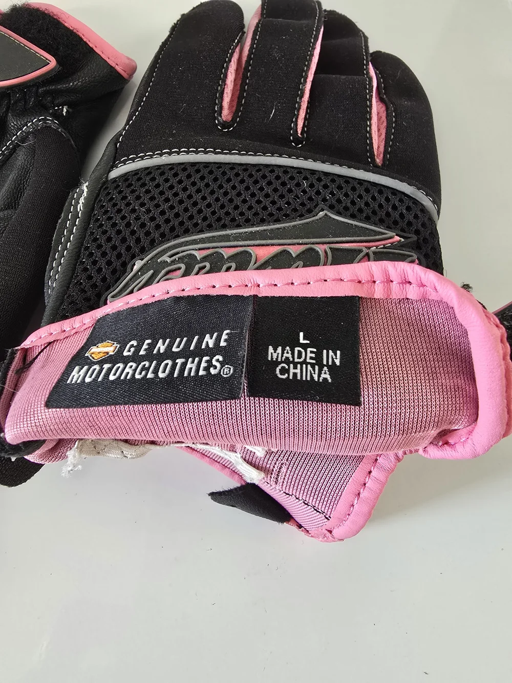 Harley-Davidson Black and Pink Women's Motorcycle Gloves